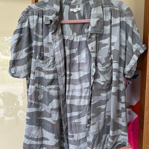Maurices Gray Camouflage Shirt